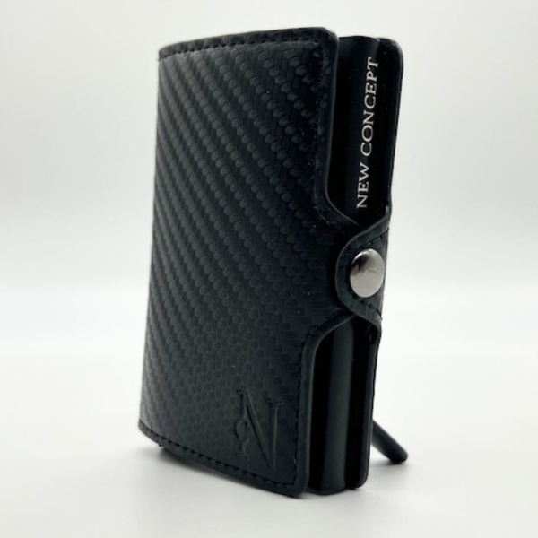 Billetera hombre negra con monedero RFID New Concept Chile Fiberflex Black
