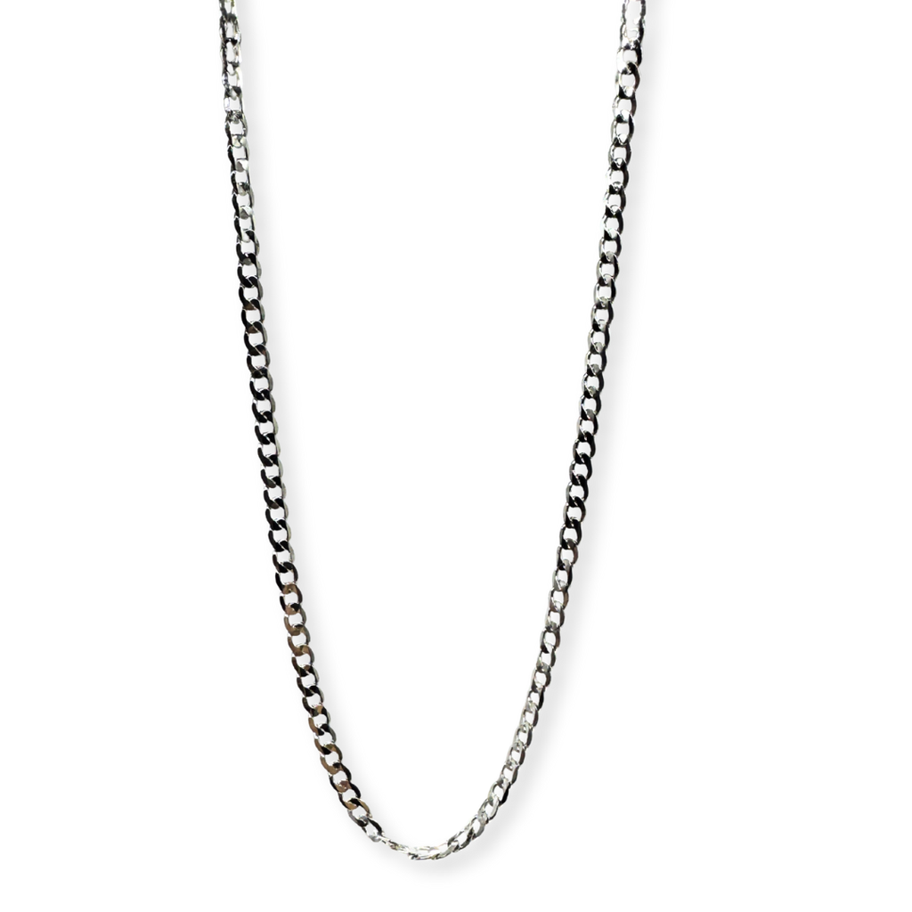 Cadena plata 925 hombre curb 3mm 50cm New Concept Chile Silver Curb