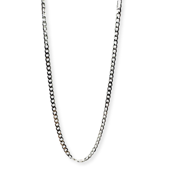 Cadena plata 925 hombre curb 3mm 50cm New Concept Chile Silver Curb