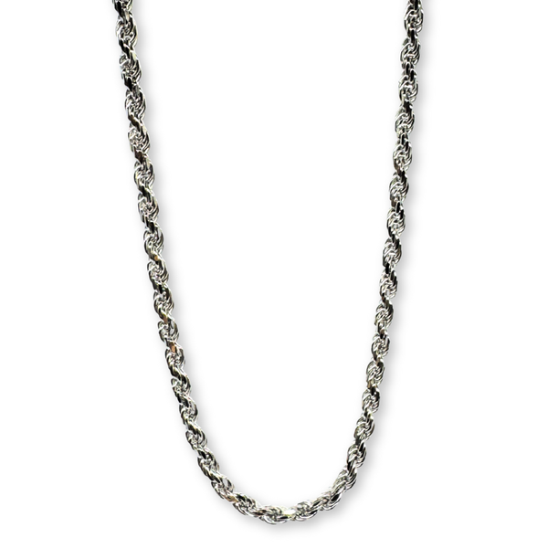 Cadena plata 925 hombre rope trenzada 3mm 50cm New Concept Chile Silver Rope