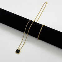 Pack Collar Octavus Gold + Pulsera Rope 3mm Gold