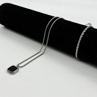 Collar Octavus Silver + Pulsera Rope 3mm Silver