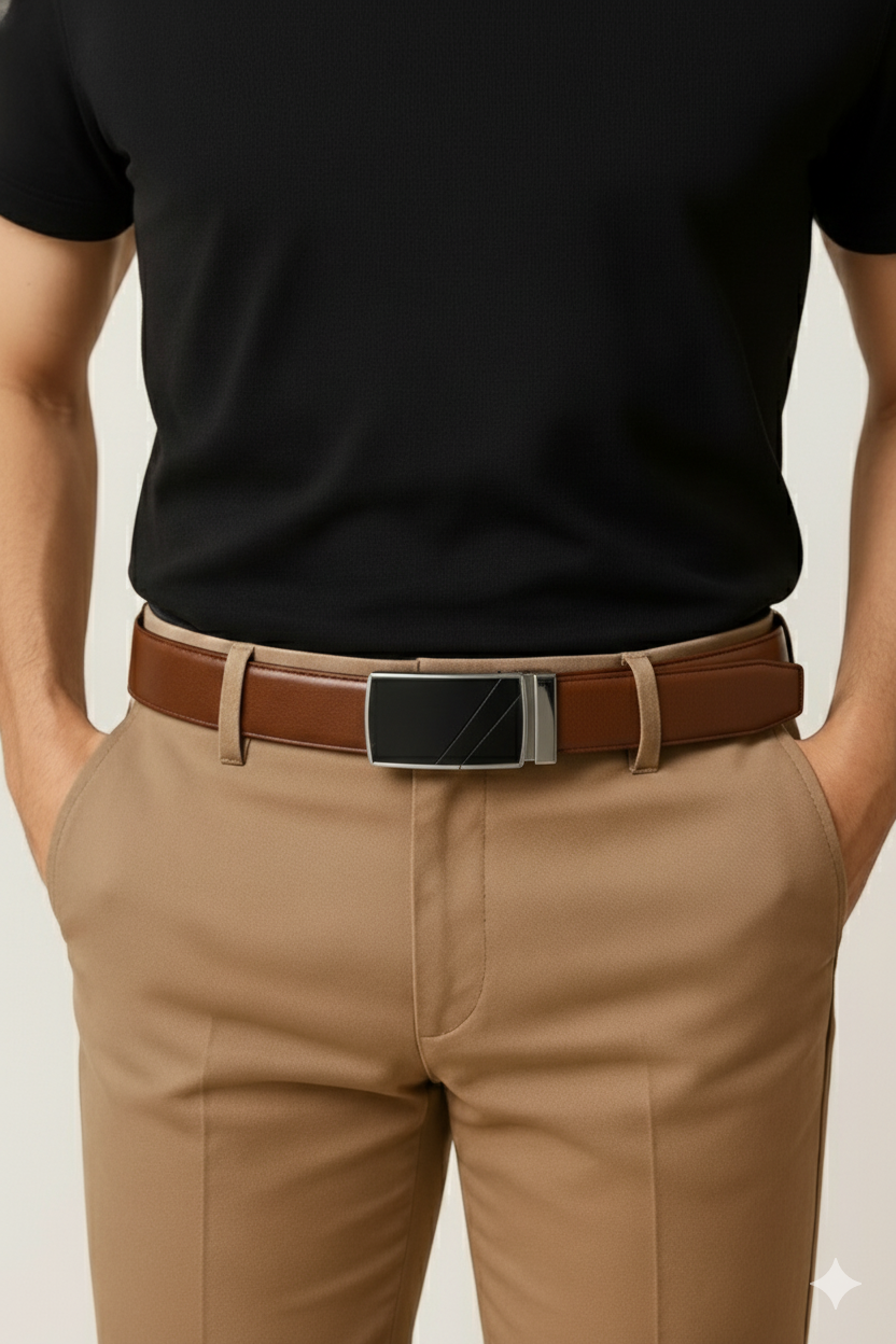 Cinturón automático Milano Café