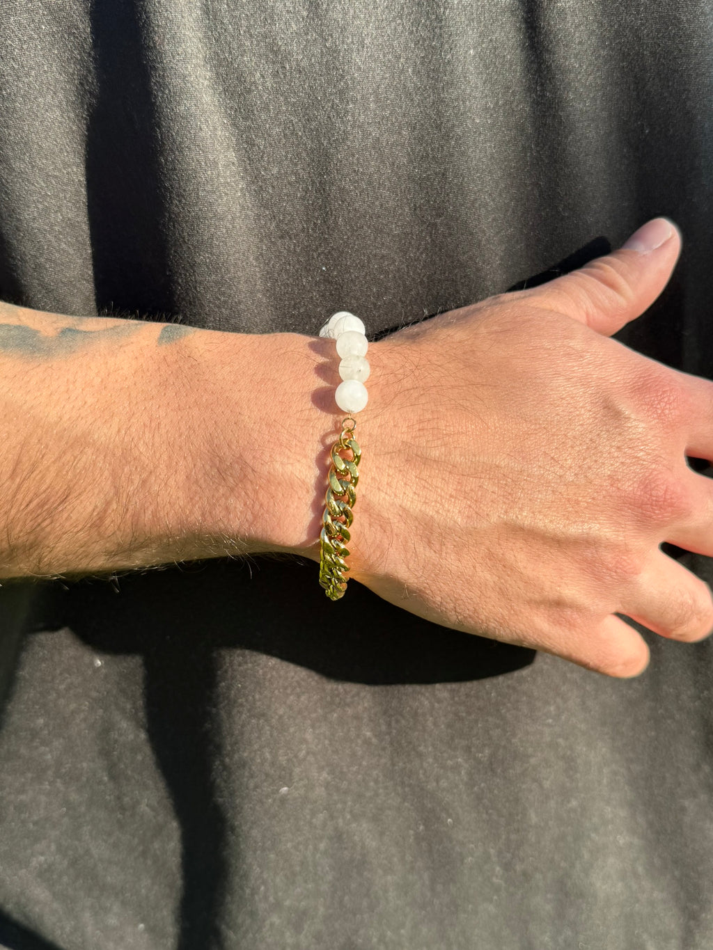 Pulsera Chain & Stone Gold