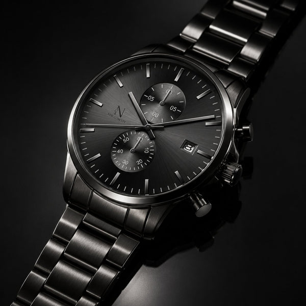 Reloj New Concept EclipseX hero shot angular fondo negro premium