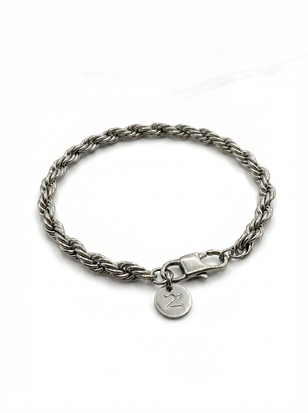 Pulsera hombre cadena trenzada acero inoxidable plateada 6mm New Concept Chile Braid Silver
