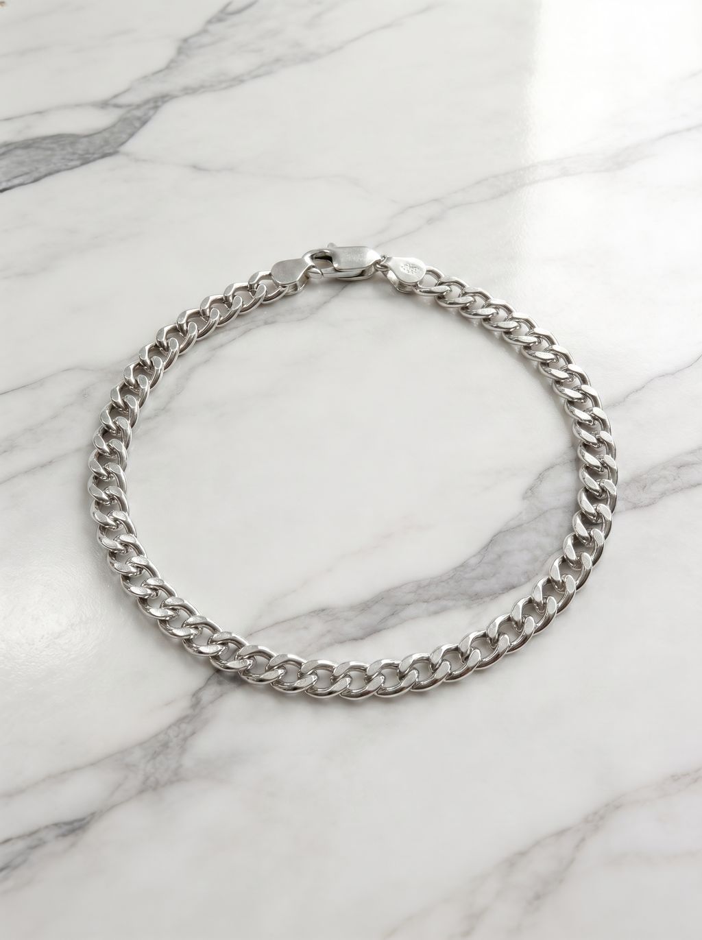 Detalle eslabones cubanos plata 925 pulsera 5mm New Concept Silver Cuban