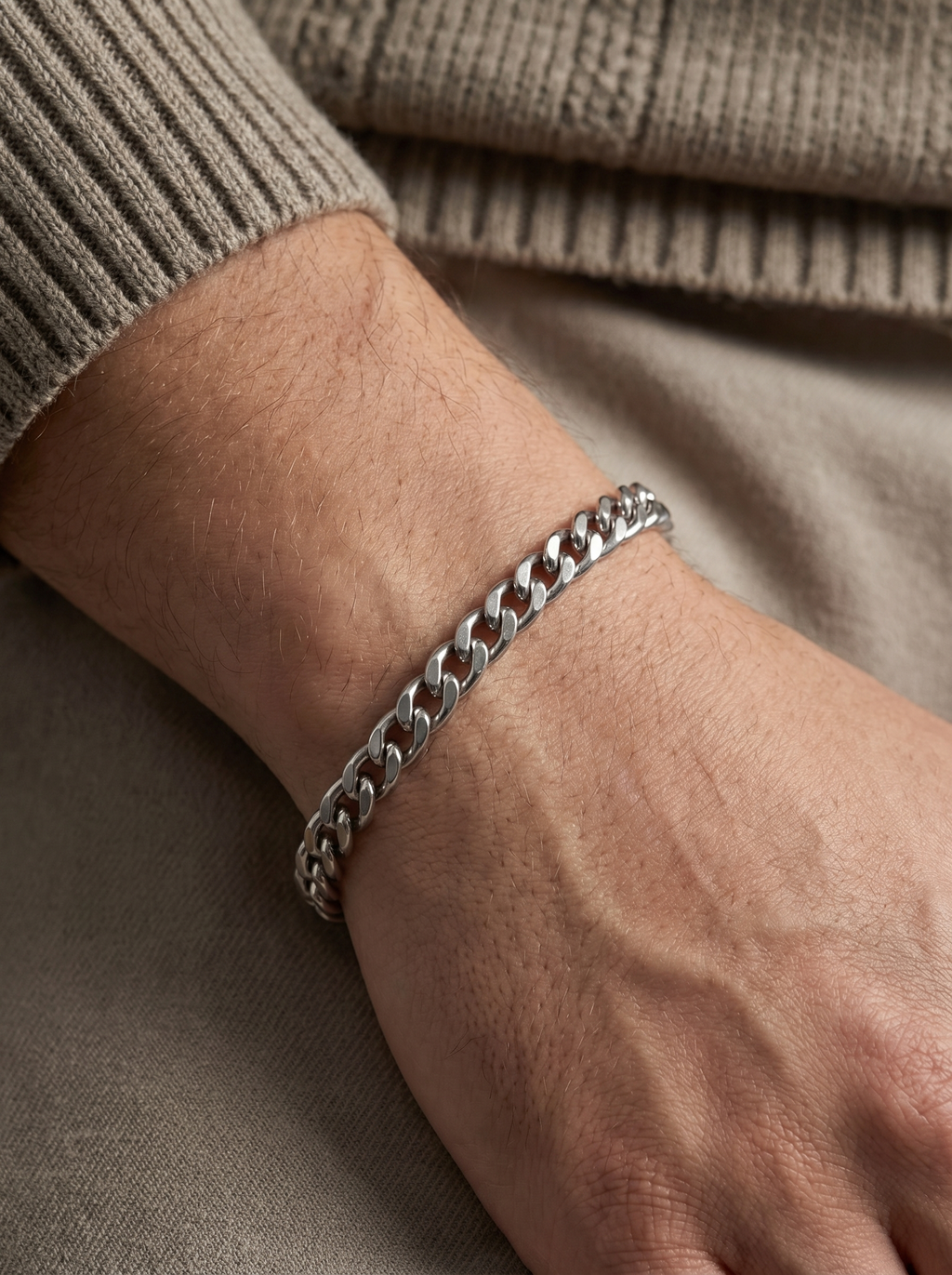 Pulsera Silver Cuban Plata 925 premium masculina New Concept Chile