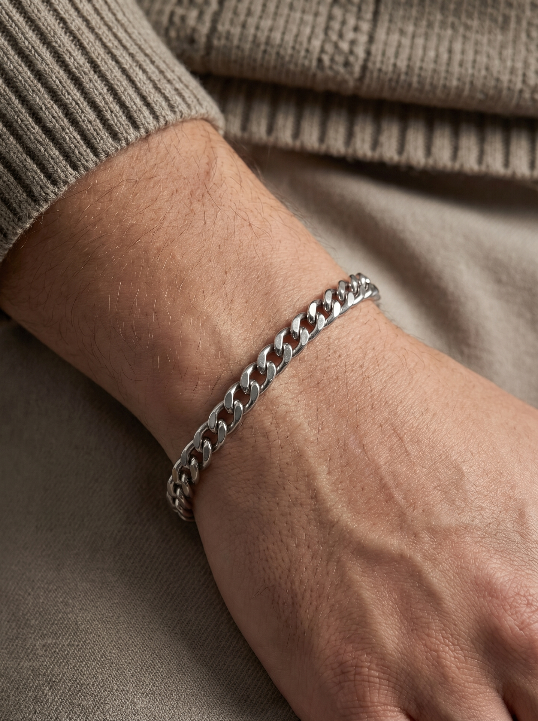 Pulsera Silver Cuban Plata 925