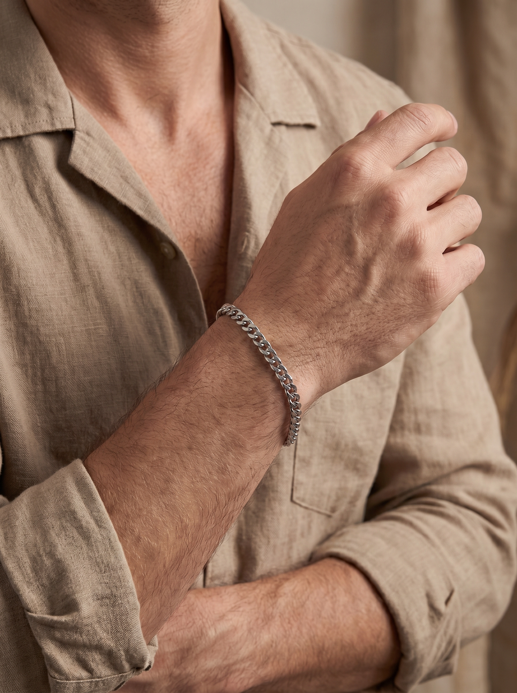 Pulsera Silver Cuban Plata 925