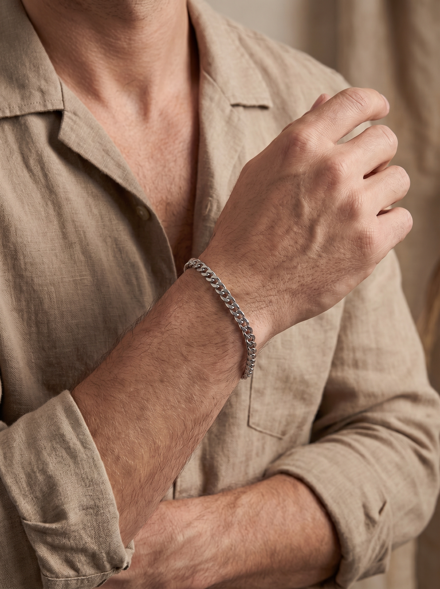 Pulsera Silver Cuban Plata 925