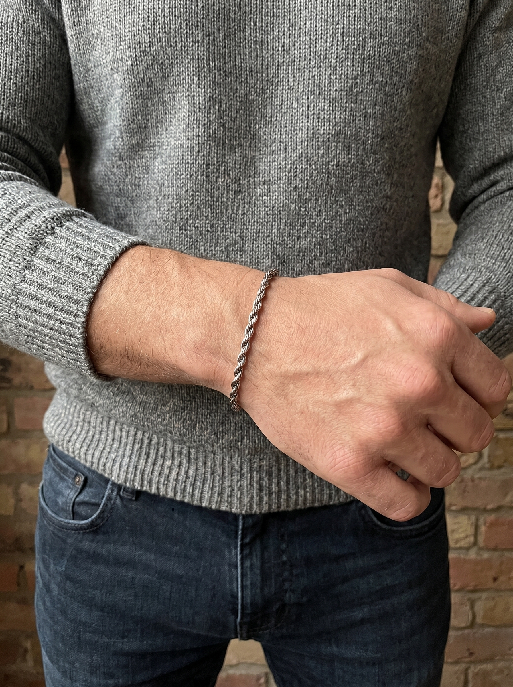 Pulsera Rope 3mm Silver