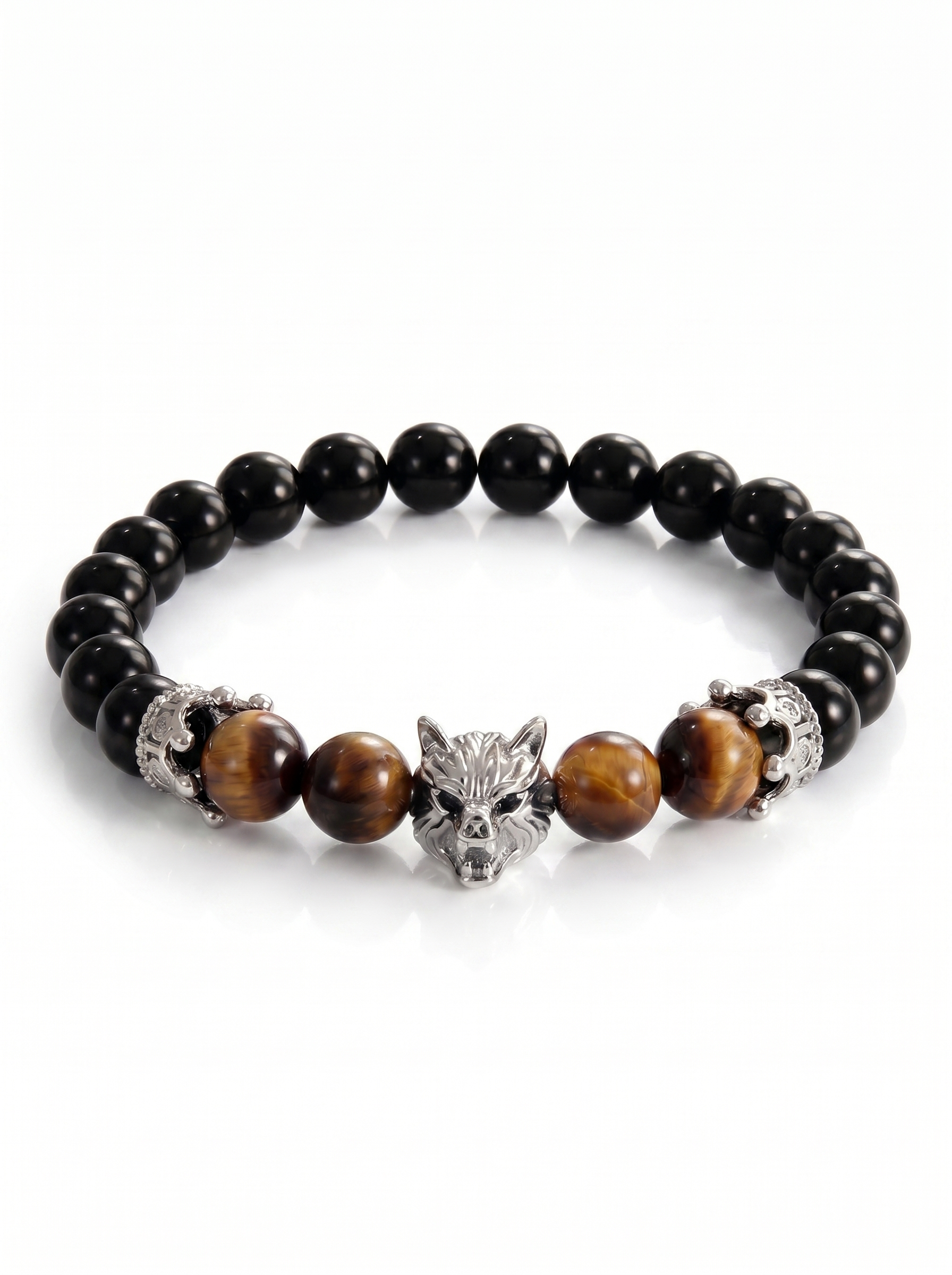 Pulsera Alpha Wolf lifestyle muñeca hombre piedras naturales New Concept