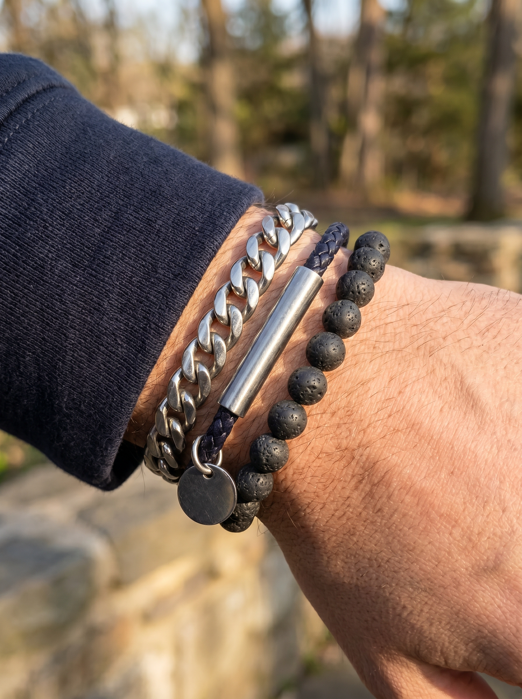 Pulsera Leather Steel