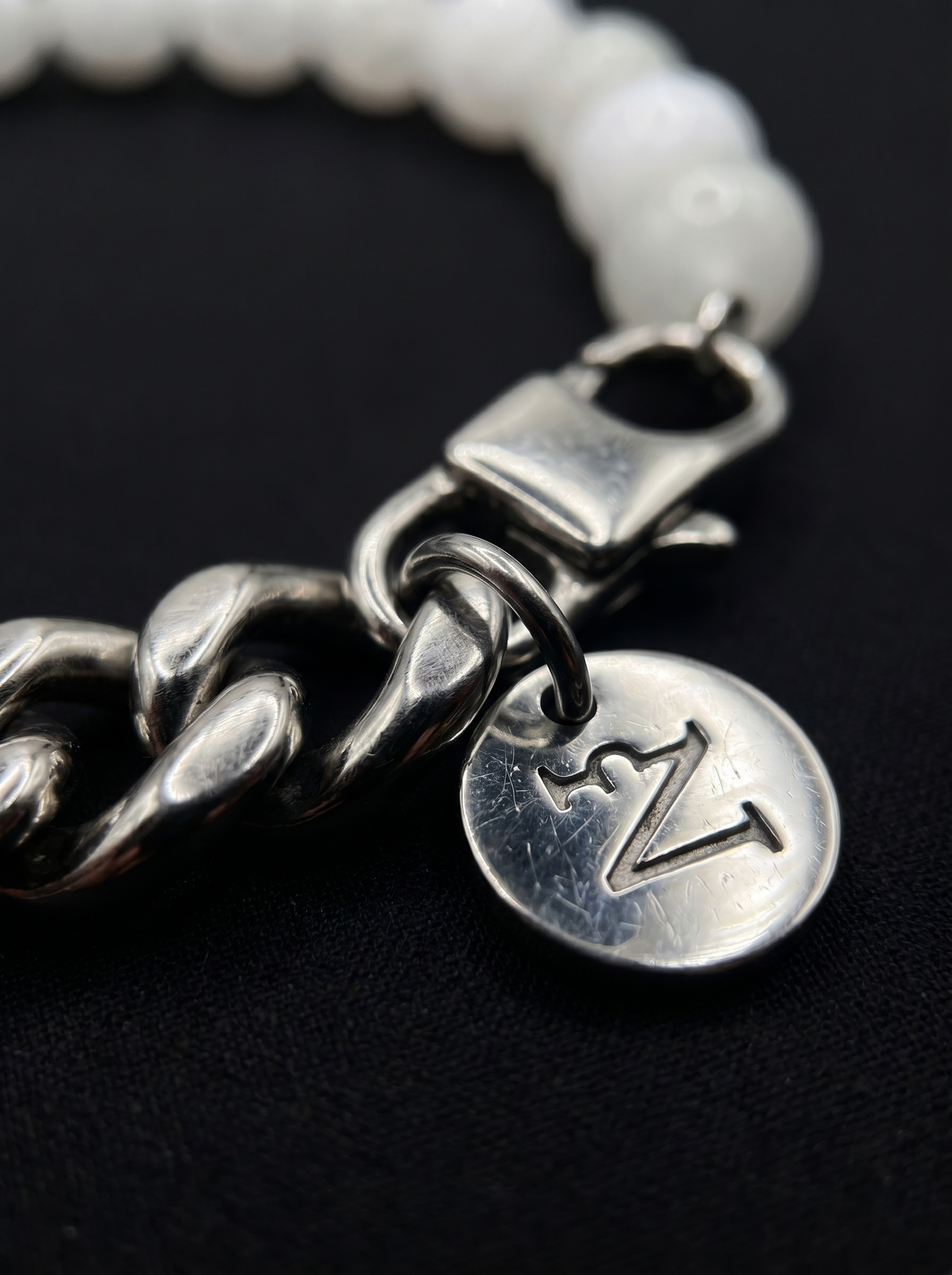Pulsera Chain & Stone Silver