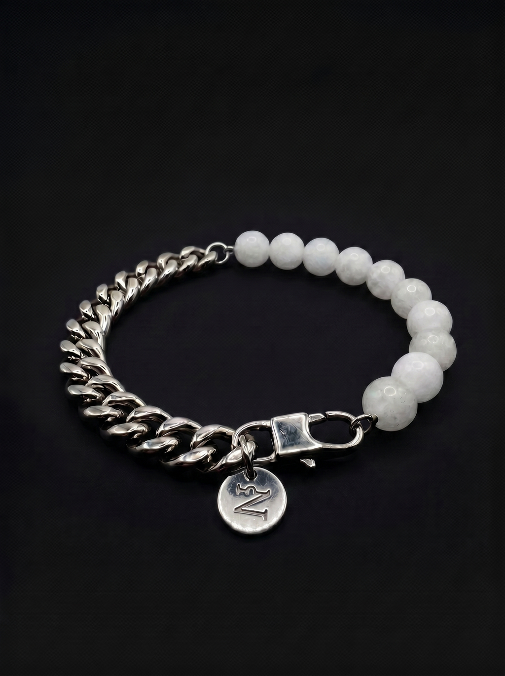 Pulsera Chain & Stone Silver
