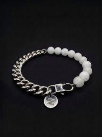 Pulsera Chain & Stone Silver