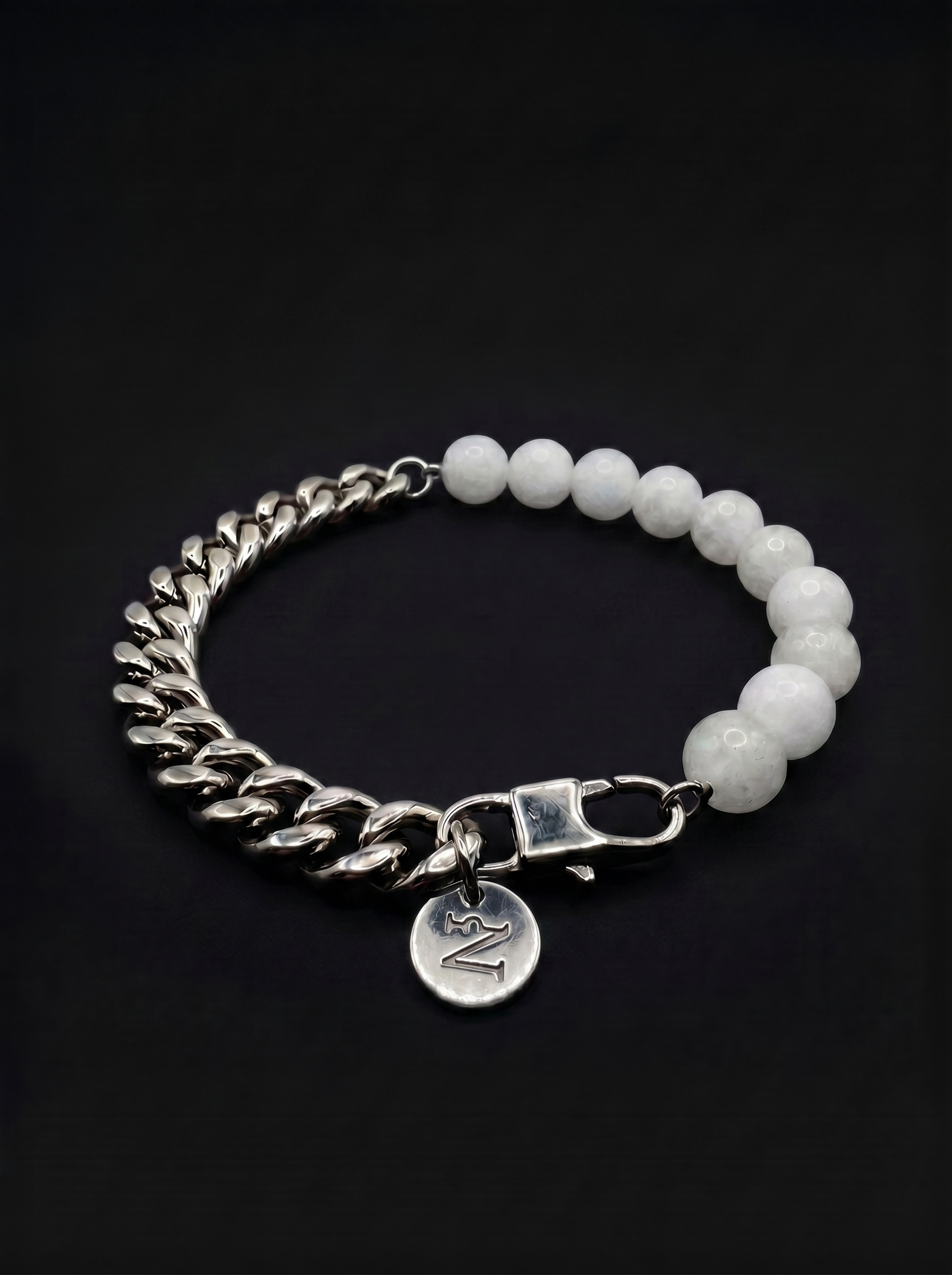 Pulsera Chain & Stone Silver