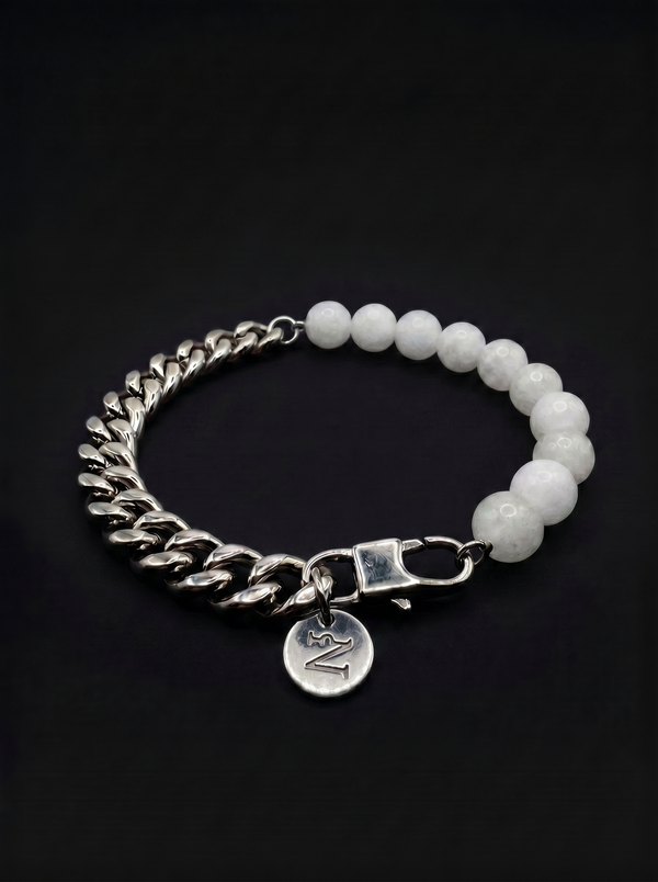 Pulsera Chain & Stone Silver