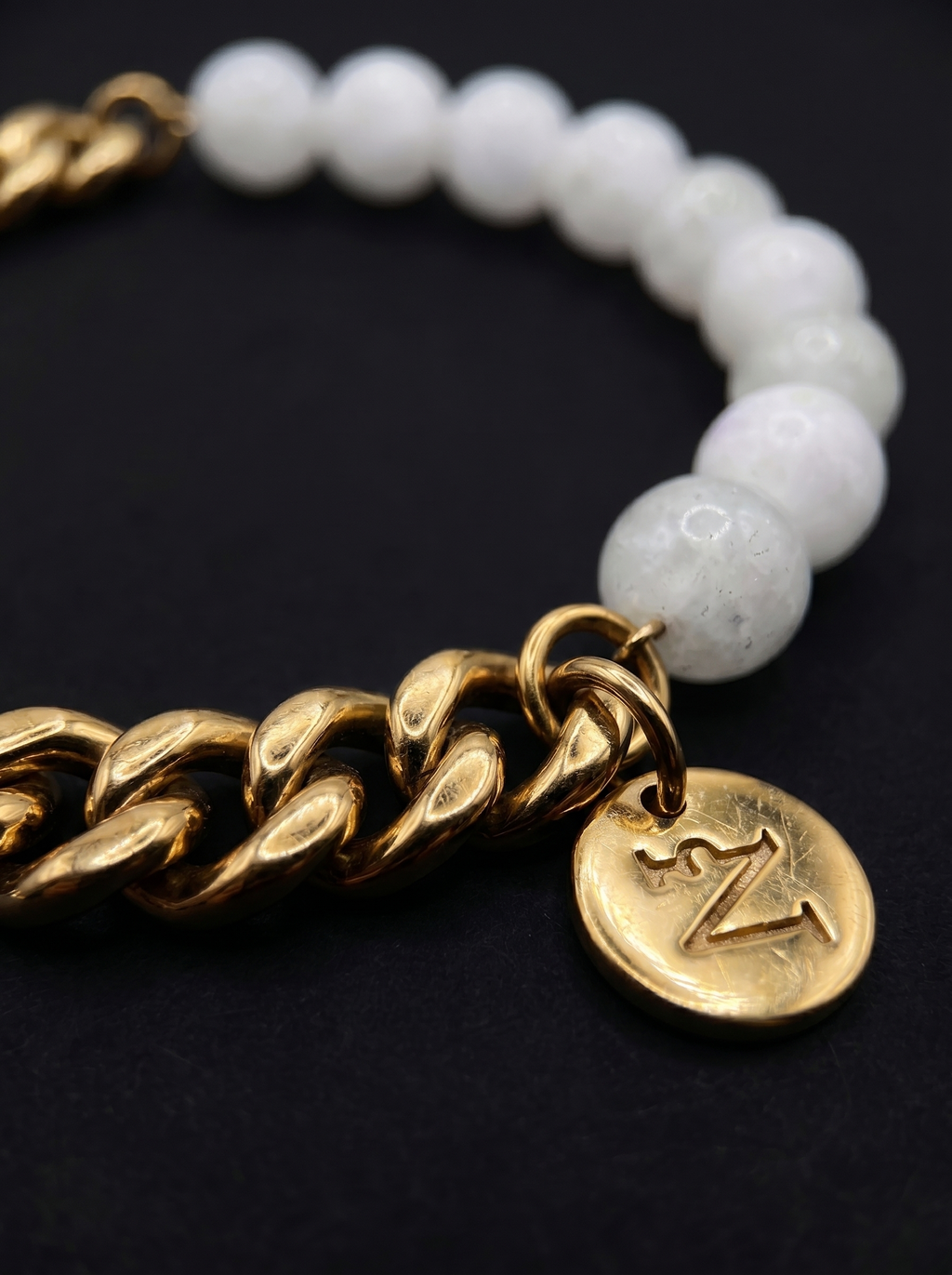 Pulsera Chain & Stone Gold