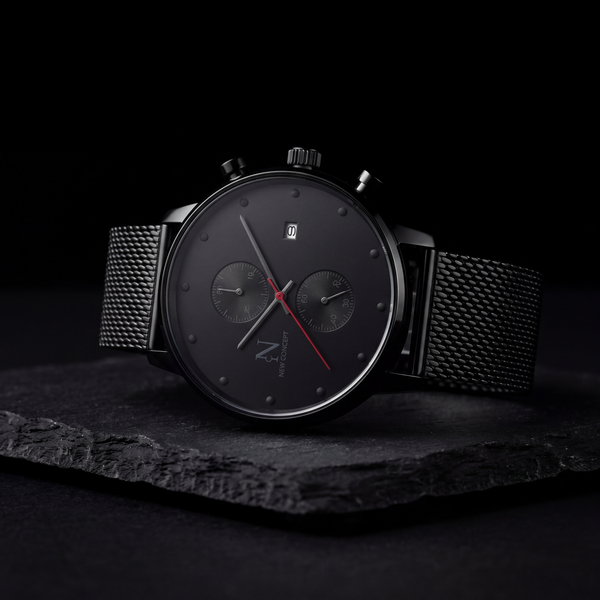 Reloj New Concept ShadowX negro total hero shot editorial