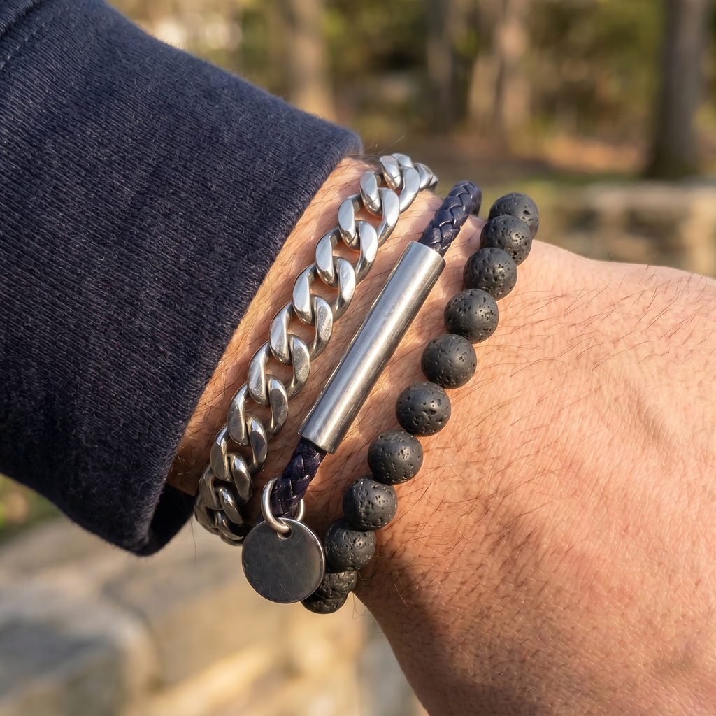 Pulsera Leather Steel