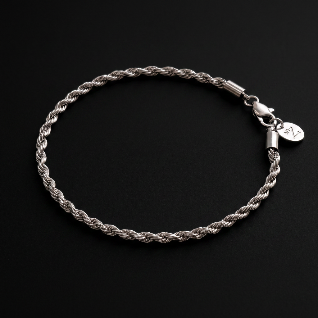 Pulsera Rope 3mm Silver