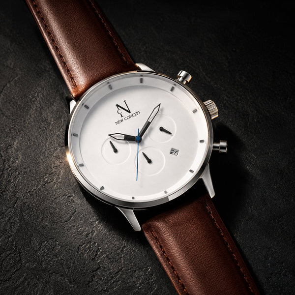 Reloj New Concept LuminX Leather hero shot editorial dark
