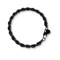 Collar Octavus Black + Pulsera Braid Black 6mm