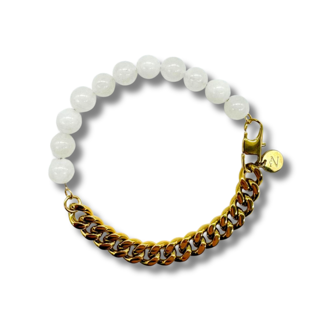 Pulsera Chain & Stone Gold
