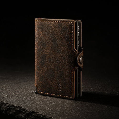 Billetera Woolrich Dark Brown - Vista frontal